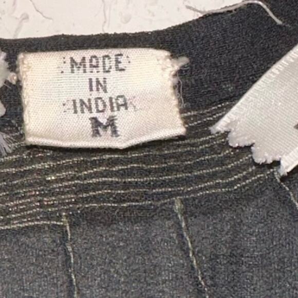 St. Honore Vintage Black & Gold Silk Beaded Flapper Jacket Top - Picture 7 of 8